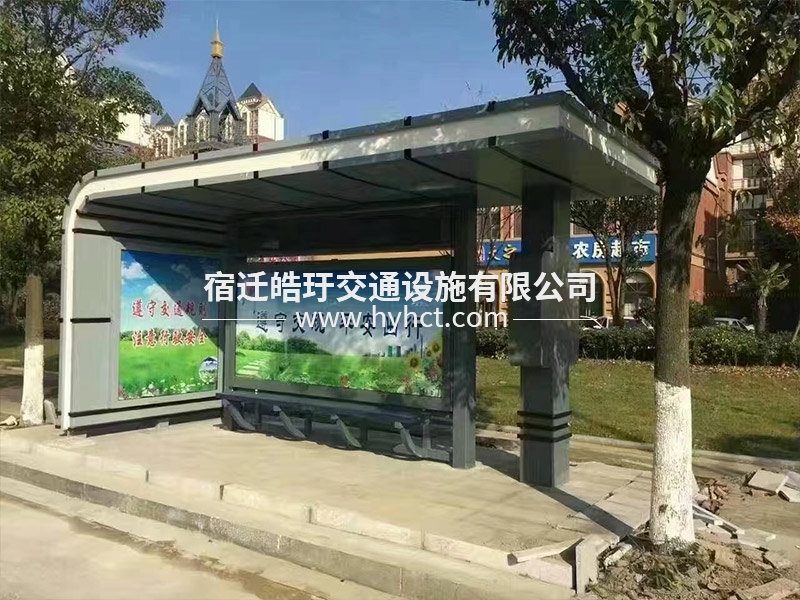仿古公交站臺(tái)候車亭生產(chǎn)廠家安裝案例現(xiàn)場